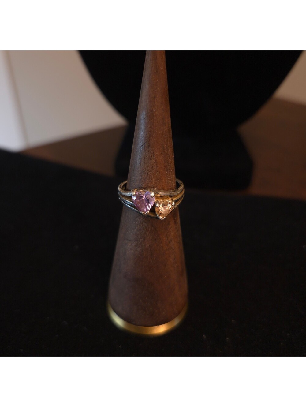 Vintage Size 5.5 Sterling Pink & Purple Tourmaline Ring